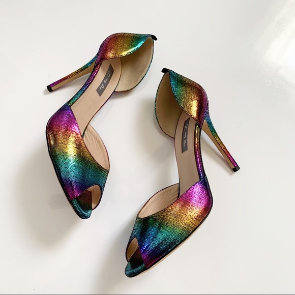 SJP by Sarah Jessica Parker Shoes - SJP by Sarah Jessica Parker Gala D’Orsay Peep Toe Pump Rainbow Godspell